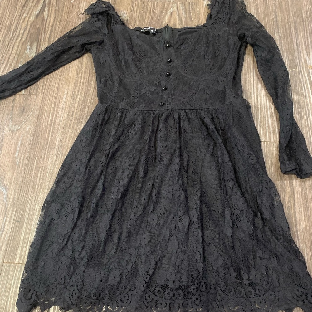 Black mini dress